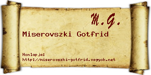 Miserovszki Gotfrid névjegykártya